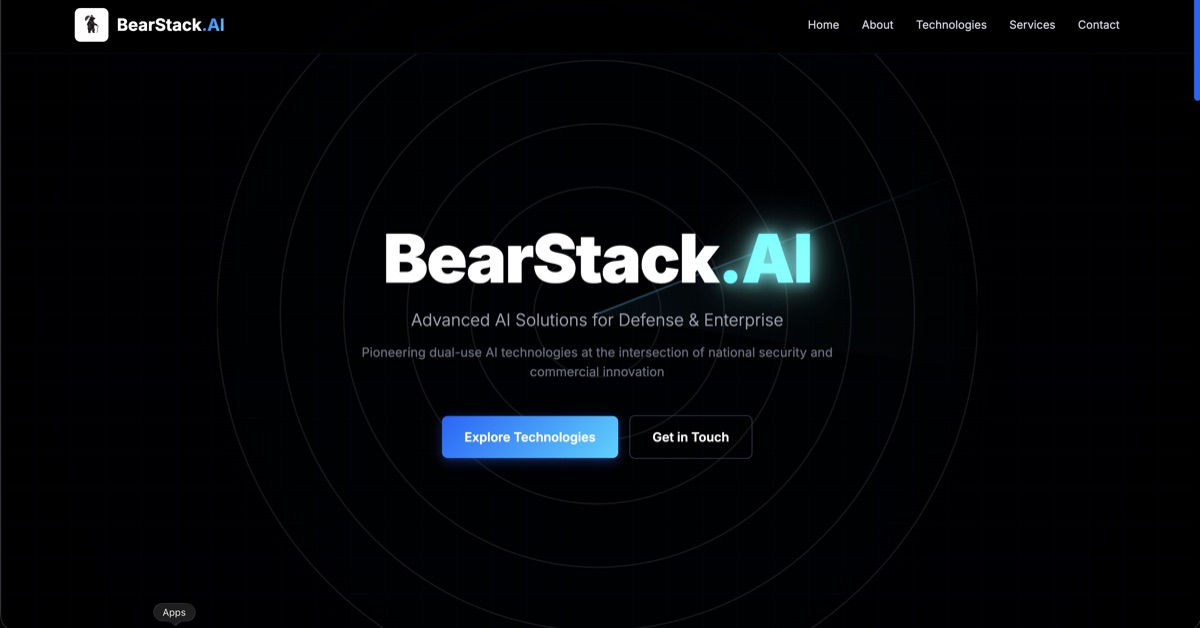 BearStack.AI homepage screenshot