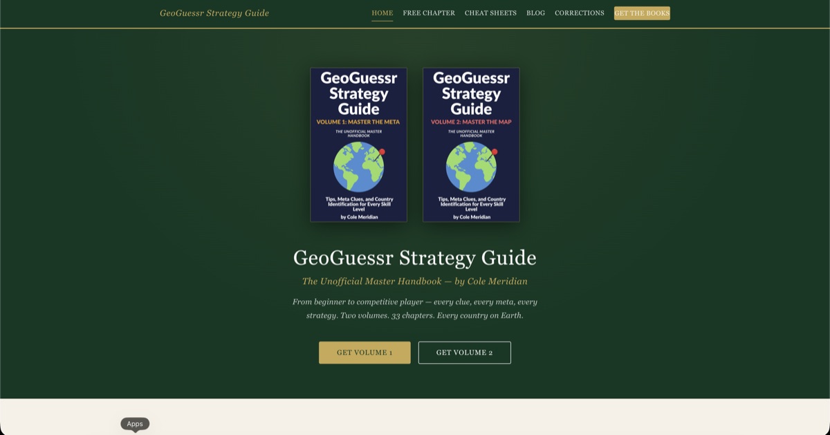 GeoGuessr Guide homepage screenshot